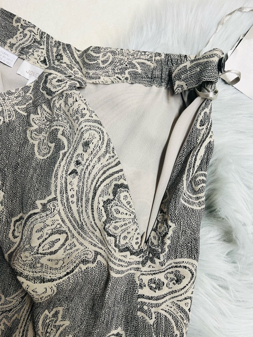 NWT Jones New York  Silk Lined Paisley Maxi Skirt Size 14W - Picture 7 of 11